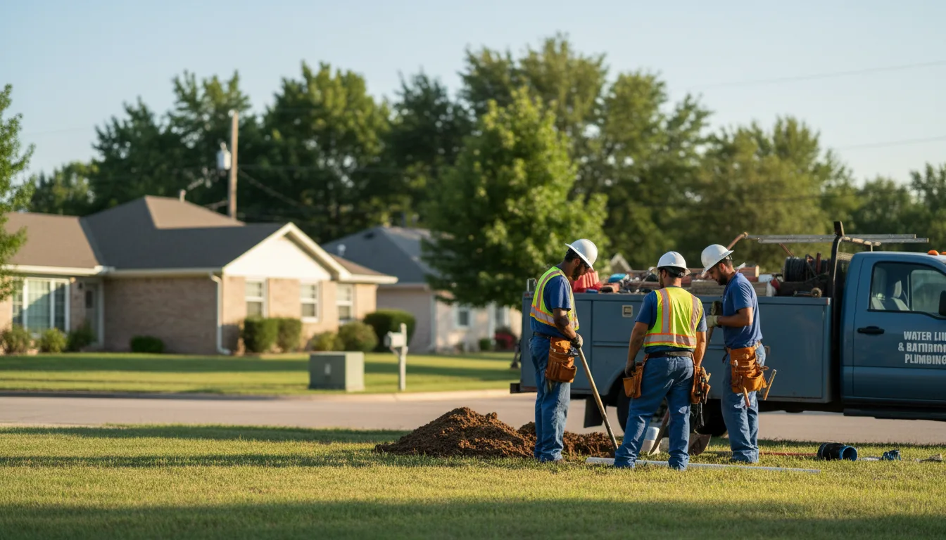 Residential water line and bathroom plumbing service in Etoile, KY